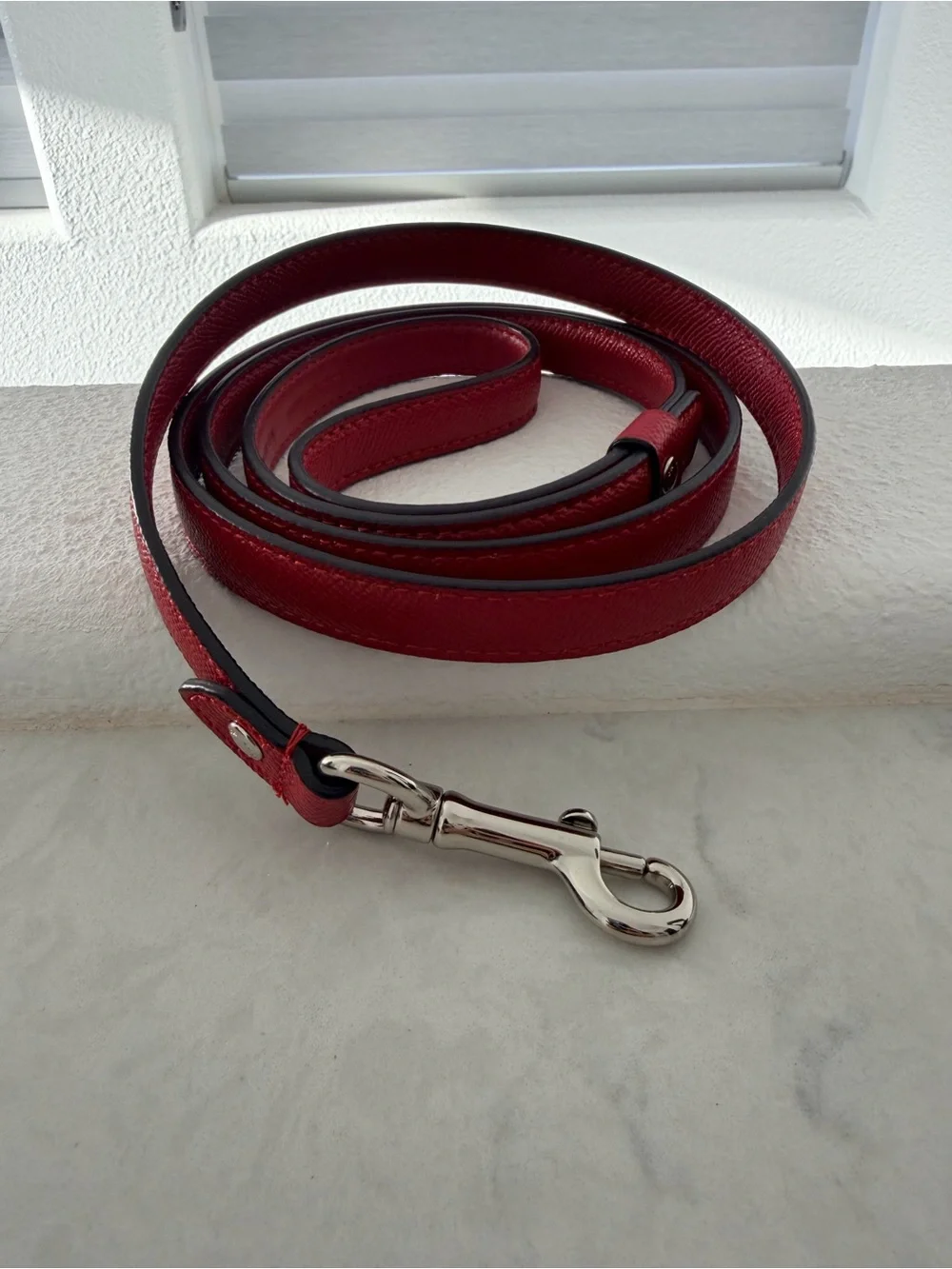 NEW Coach Red Leather Dog Leash